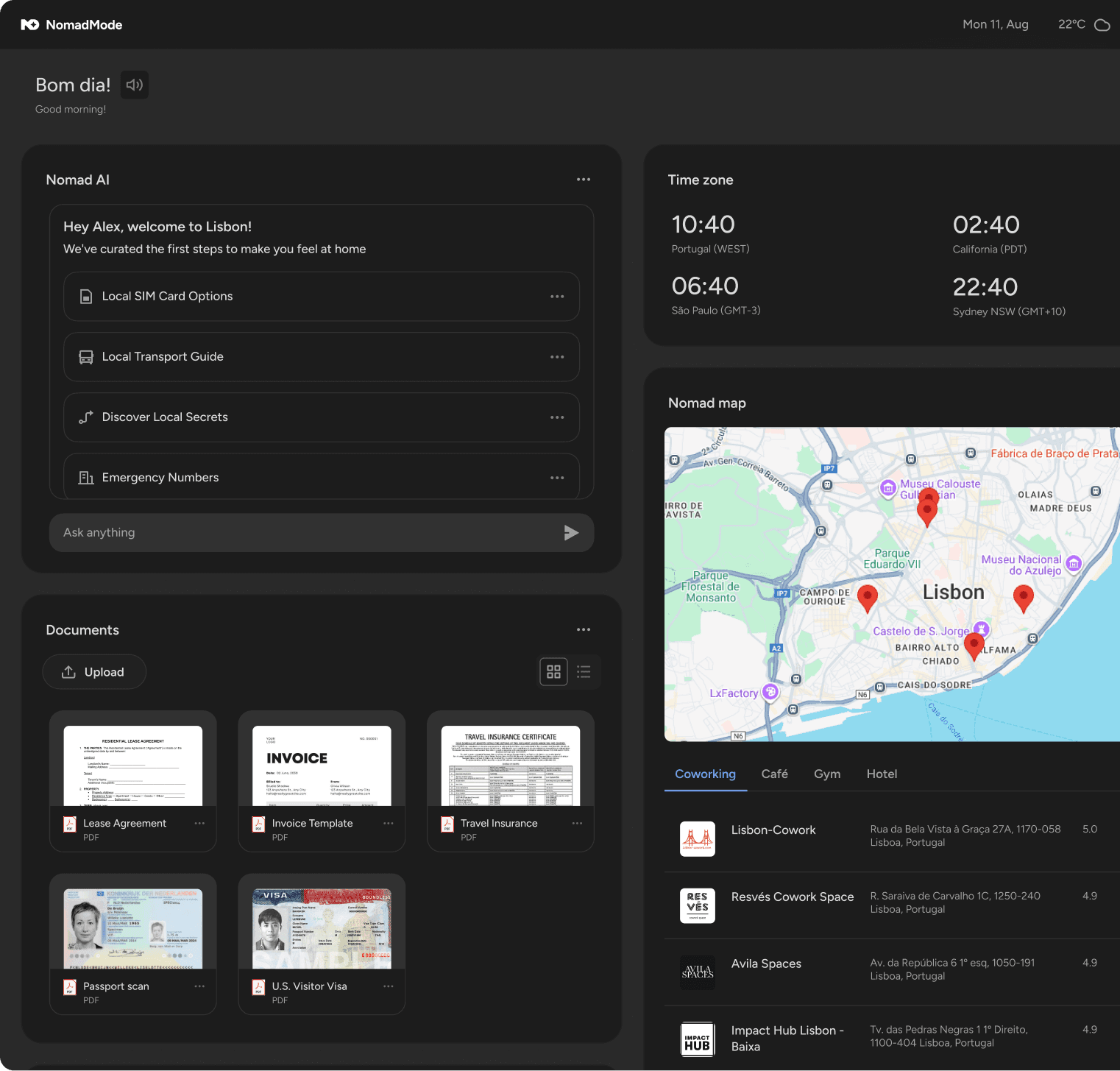 NomadMode Dashboard